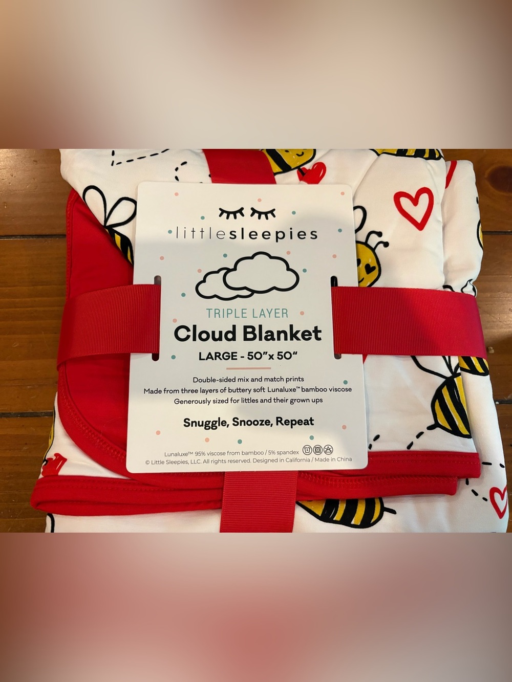 Little Sleepies Bee Mine Cloud Blanket
